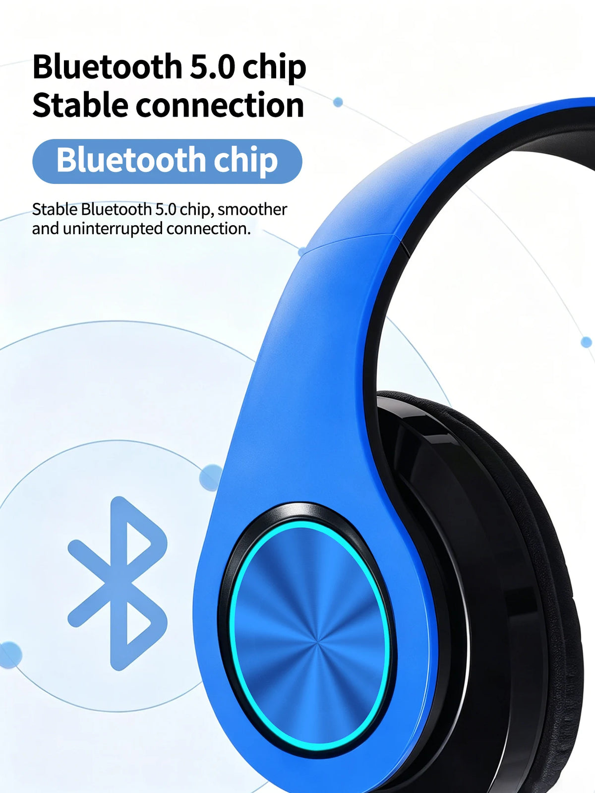 B39 Wireless Gaming Bluetooth Headphones, Over-Ear Bluetooth Headphones, Long Battery Life and Low Latency