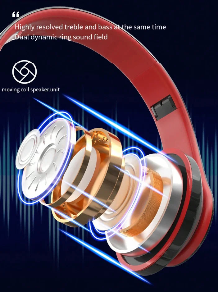 B39 Wireless Gaming Bluetooth Headphones, Over-Ear Bluetooth Headphones, Long Battery Life and Low Latency