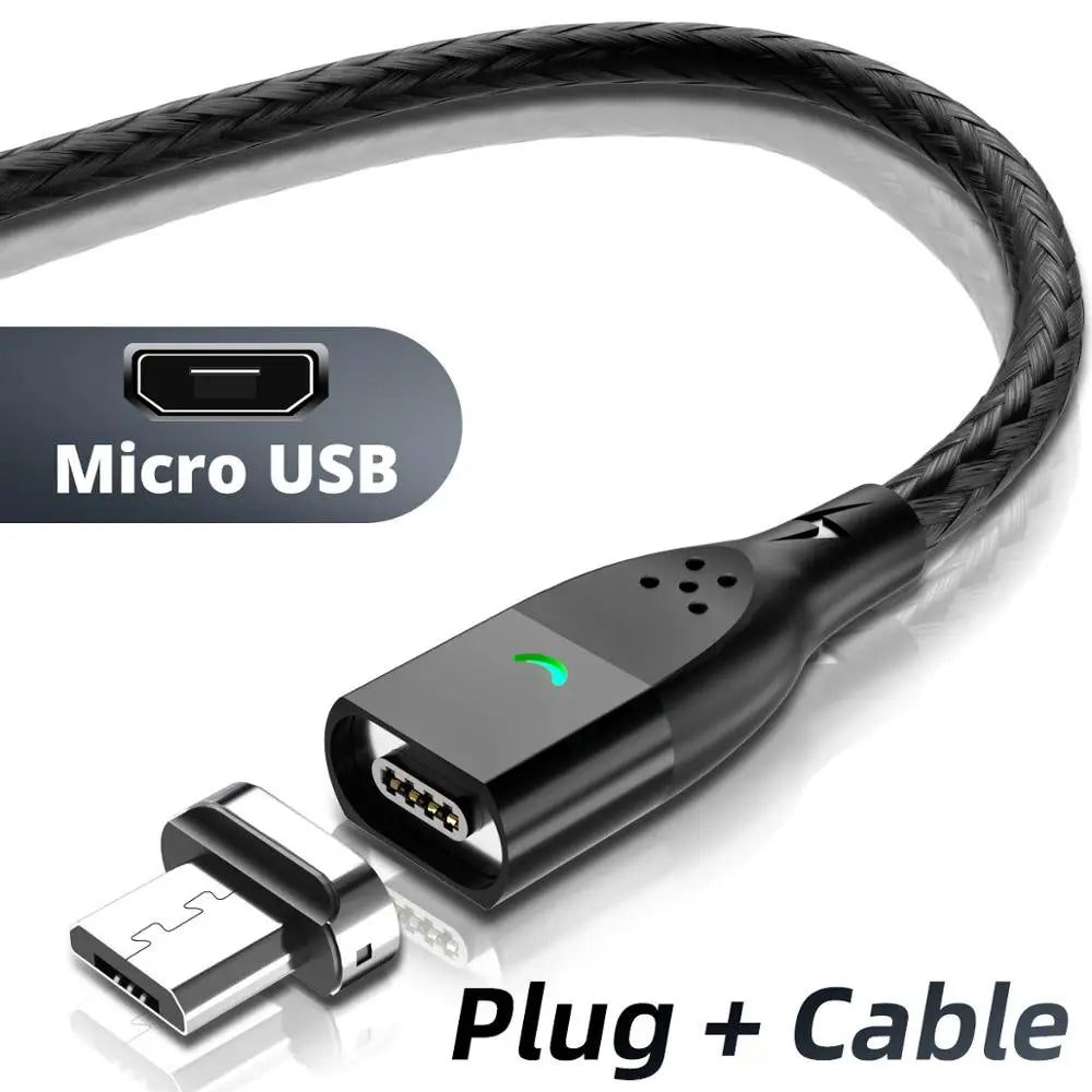 FONKEN Magnetic Micro USB Type C Cable Fast Charging Data Wire Cord Magnet Charger USB Type C Cable For Huawei xiaomi 13 pro