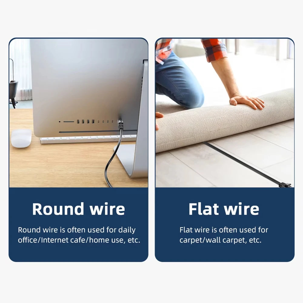 Ethernet Cable Cat6 Lan RJ45 UTP 1000Mbps Network Cord LAN Wire Internet Lead Cord Router Computer Cable for PC PS5 PS4 PS3 Xbox