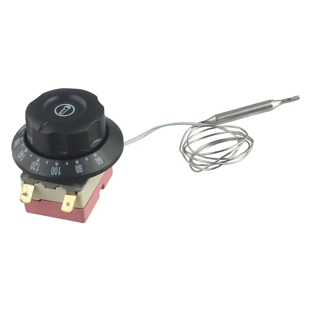 Electric Oven Thermostat Adjustable Temperature Controller Switch 60-200℃ 2 Pin 60-200 Degrees Electric Oven Fryer Knob Thermost