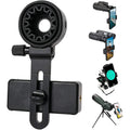 Telescope Phone Adapter Mount for Compatible Binoculars, Monocular, Microscope, Spotting Scope, Telescope