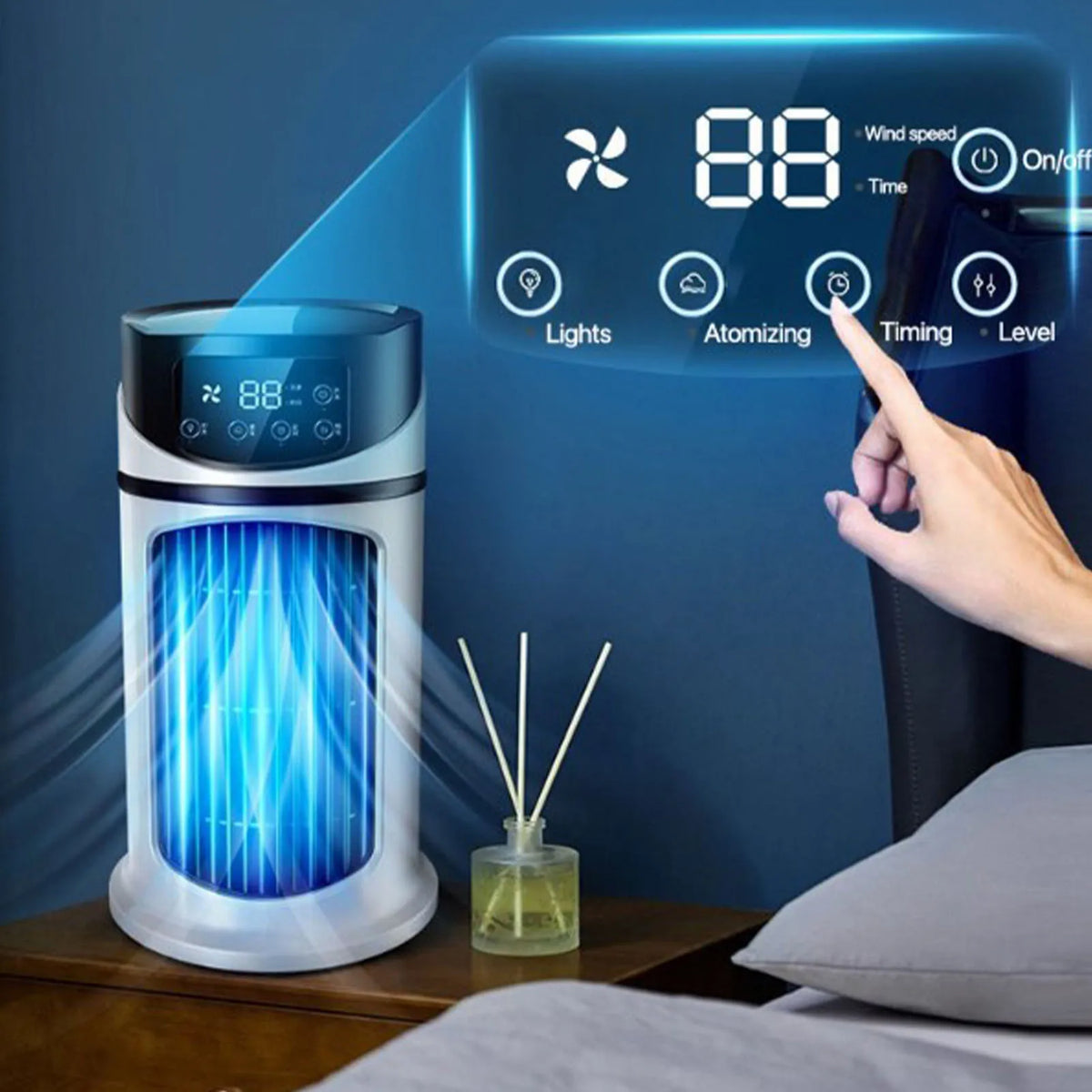 Air Cooler Portable  Air Conditioner Mobile Multifunction Air Cooler Fan Water Cooling Fan for Office Home Mobile Air Cooler