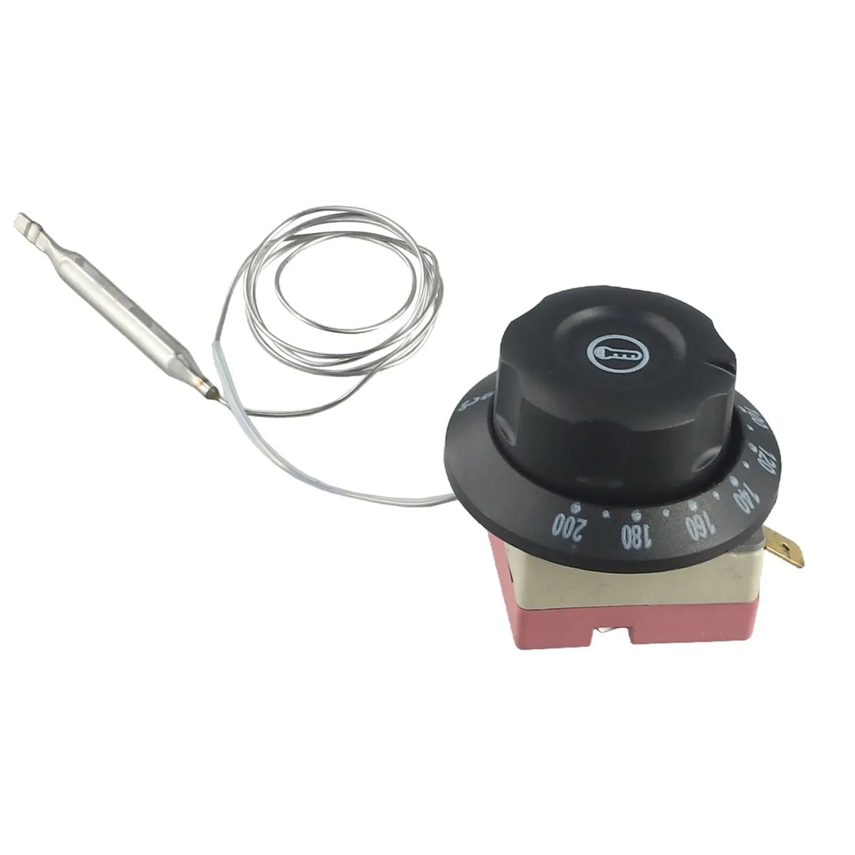 Electric Oven Thermostat Adjustable Temperature Controller Switch 60-200℃ 2 Pin 60-200 Degrees Electric Oven Fryer Knob Thermost