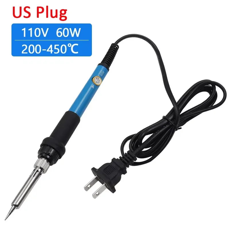 Adjustable Temperature Electric Soldering Iron 110V/220V 60W Solder Iron Tin Professional Tin Welder Electric Tin Welder Heat Pe