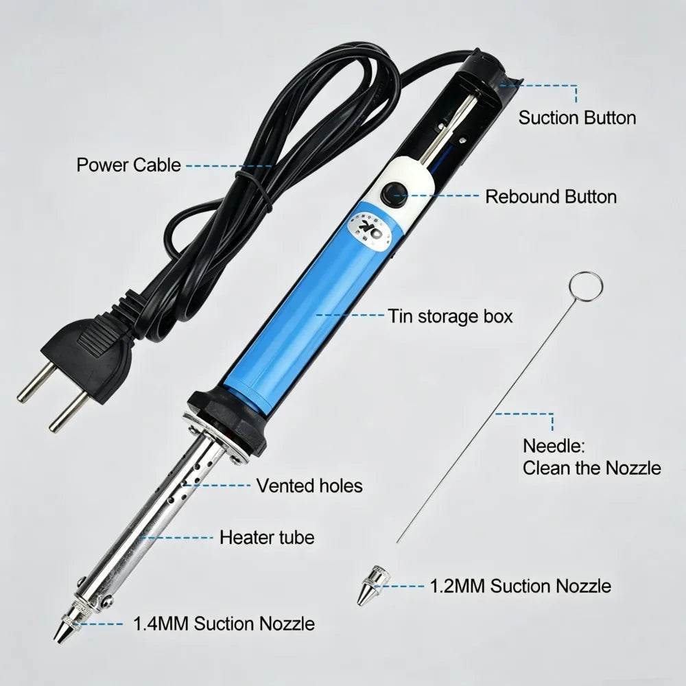 Electric Desoldering Machine Pen AC 220V Soldering Iron 30W PCB Solder Suction Vacuum Pump Welding Tools US Plug EU Plug