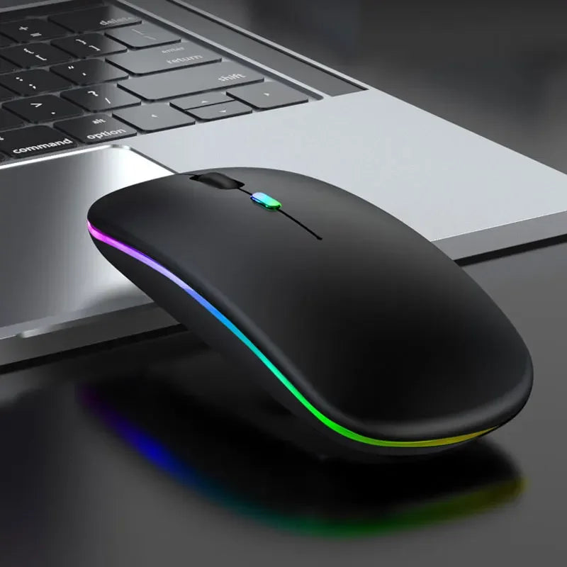 Tablet Phone Computer Bluetooth Wireless Mouse Charging Luminous 2.4G USB Wireless Mouse Portable Mouse