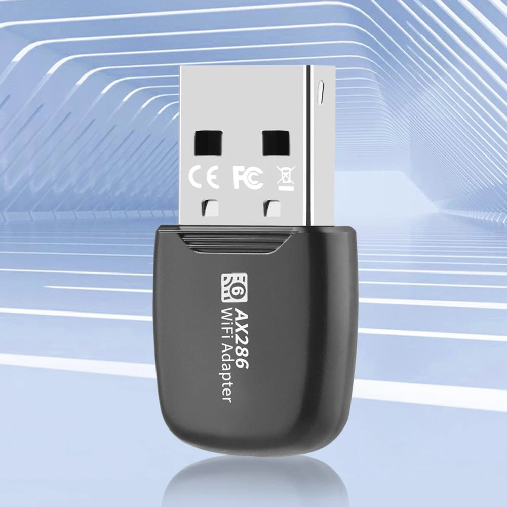 WIFI 6 USB Dongle Mini USB WiFi Card Adapter Driver Free Wi-Fi Lan Adapter 2.4GHz 286.8Mbps For PC Laptop Windows 7 10 11