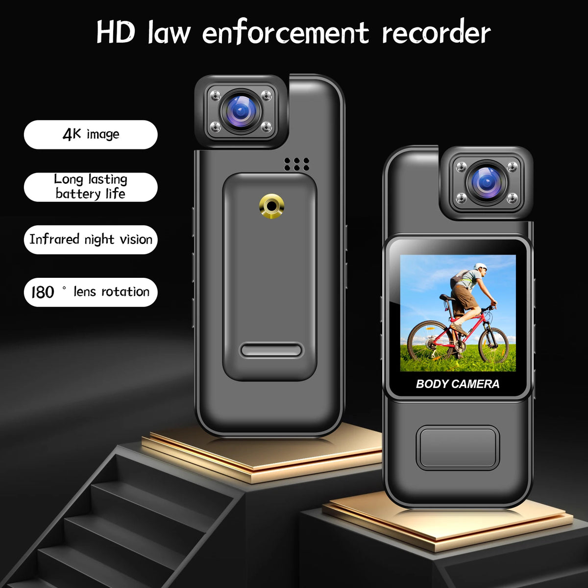 Ultra HD 4K Wifi Camera Digital Video Mini Portable Handheld Law Enforcement Recorder 180° Rotatable Lens Outdoor Sports Camera