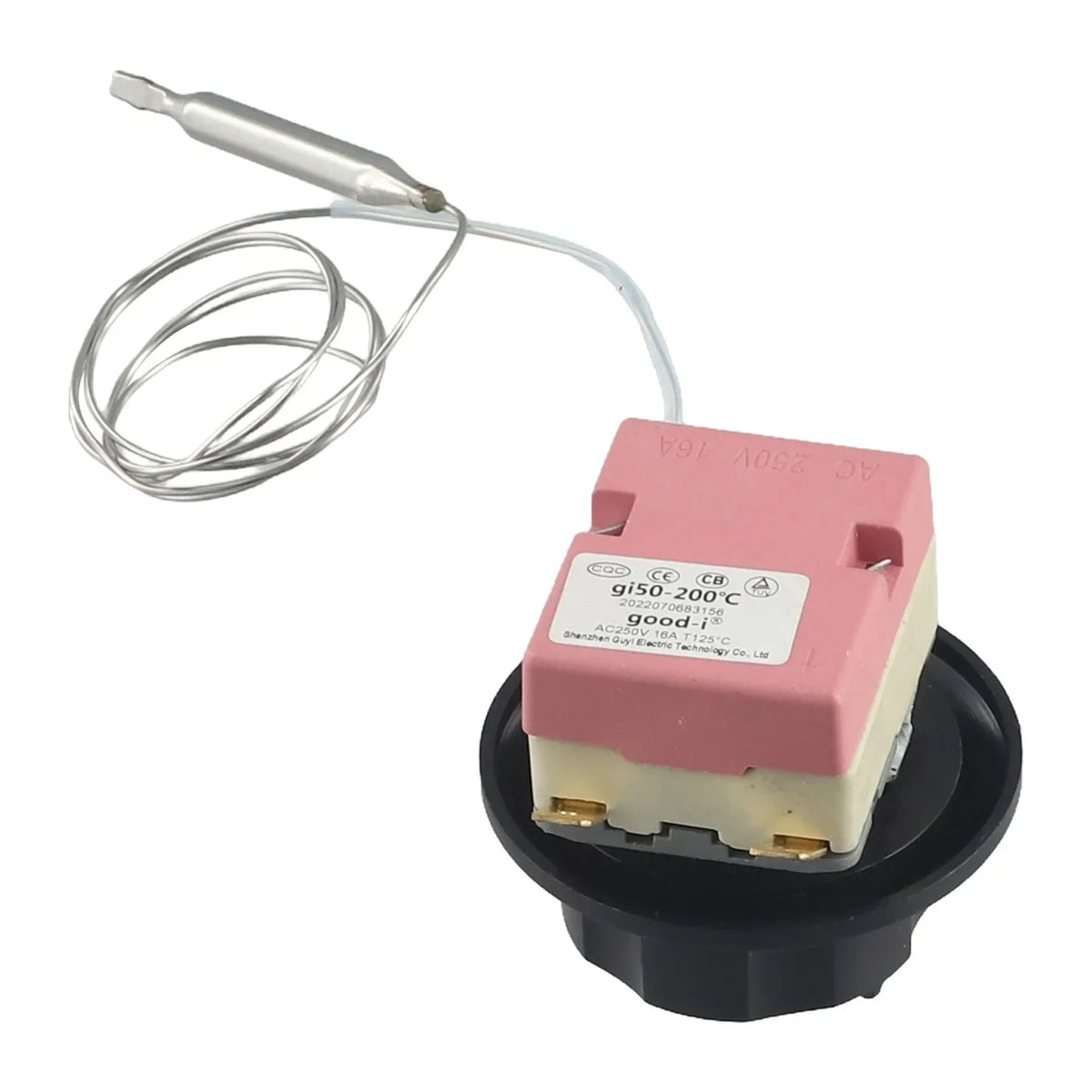 Electric Oven Thermostat Adjustable Temperature Controller Switch 60-200℃ 2 Pin 60-200 Degrees Electric Oven Fryer Knob Thermost