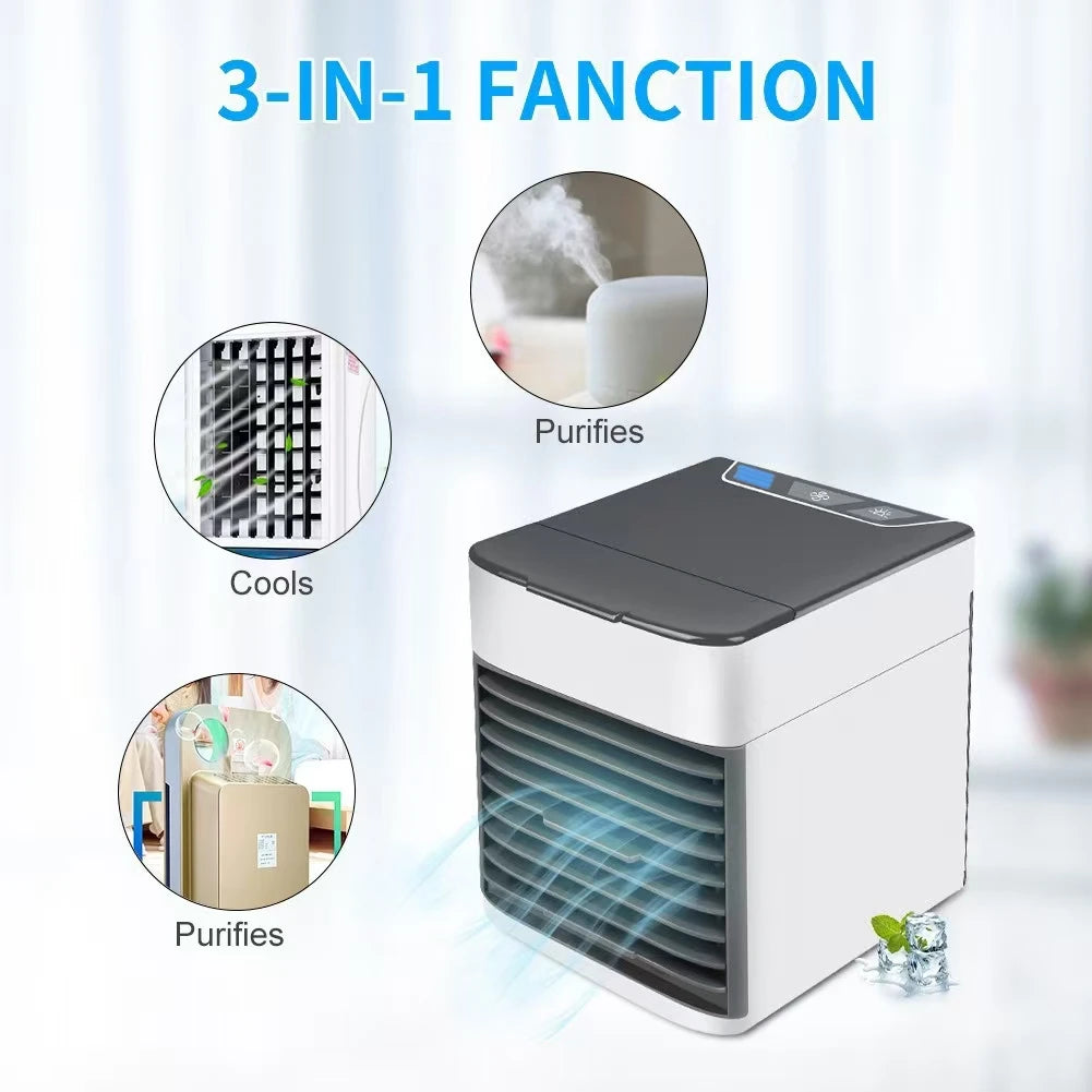 Air cooler mini air cooler cooling mobile household small cooling spray air conditioning fan desktop electric fan