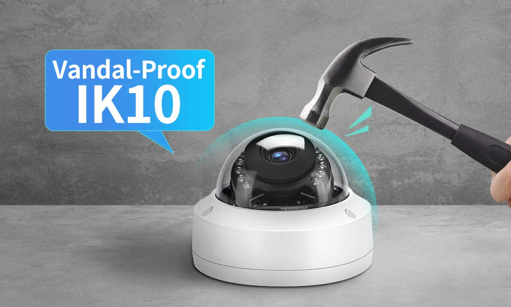 8MP 4K IP Camera POE Outdoor H.265 Onvif Metal Indoor Dome CCTV Night Vision 4MP Video Surveillance Camera