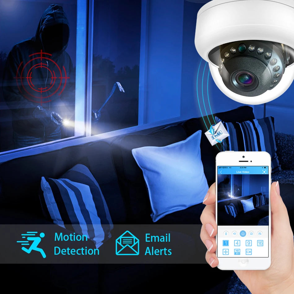 4K Poe Dome Security IP Camera With Audio 48V POE/DC 12V 4MP/5MP/8MP Super HD Infrared Night Vision Video Surveillance for Nvr
