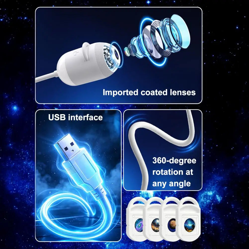 USB Starry Sky Projector Lamp with Clear Image Starry Sky Projector Touch Control 2-in-1 Night Light And Star Projector