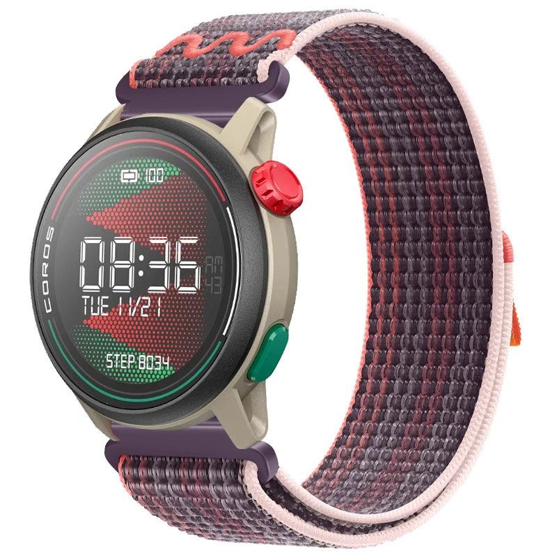 22mm 20mm Nylon Strap For COROS APEX 4 42mm/PACE 4-Pro Sports Bracelet For SUUNTO Vertical 2/Race 2-S/Run CMF Watch 3-2 Pro Band