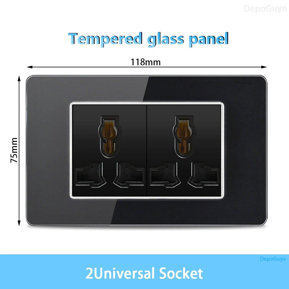 American Thai Standard USB Type-C 20W Fast Charging Power Outlet, Mexico with Smart USB C 3A Socket Wall Electric Light Switch