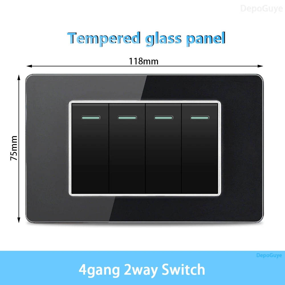 American Thai Standard USB Type-C 20W Fast Charging Power Outlet, Mexico with Smart USB C 3A Socket Wall Electric Light Switch