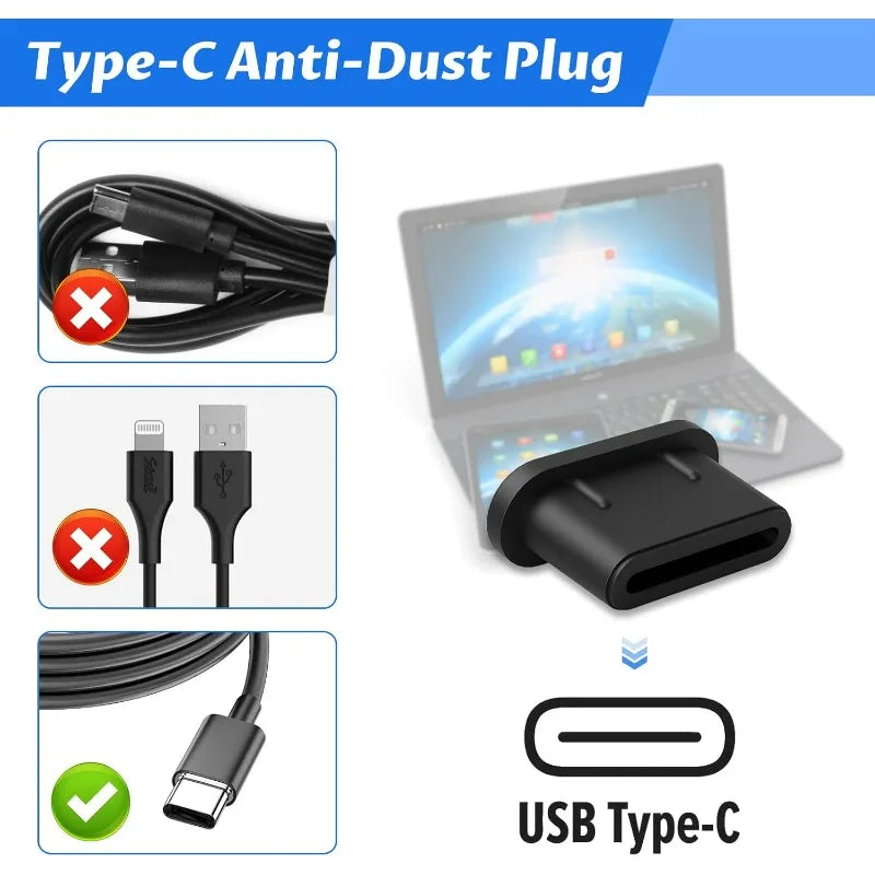 Type C Dust Plug Silicone Anti Dust Cover Cap for Smartphone Tablet USB C Charging Port Protector Phone Accessories USB C Plugs
