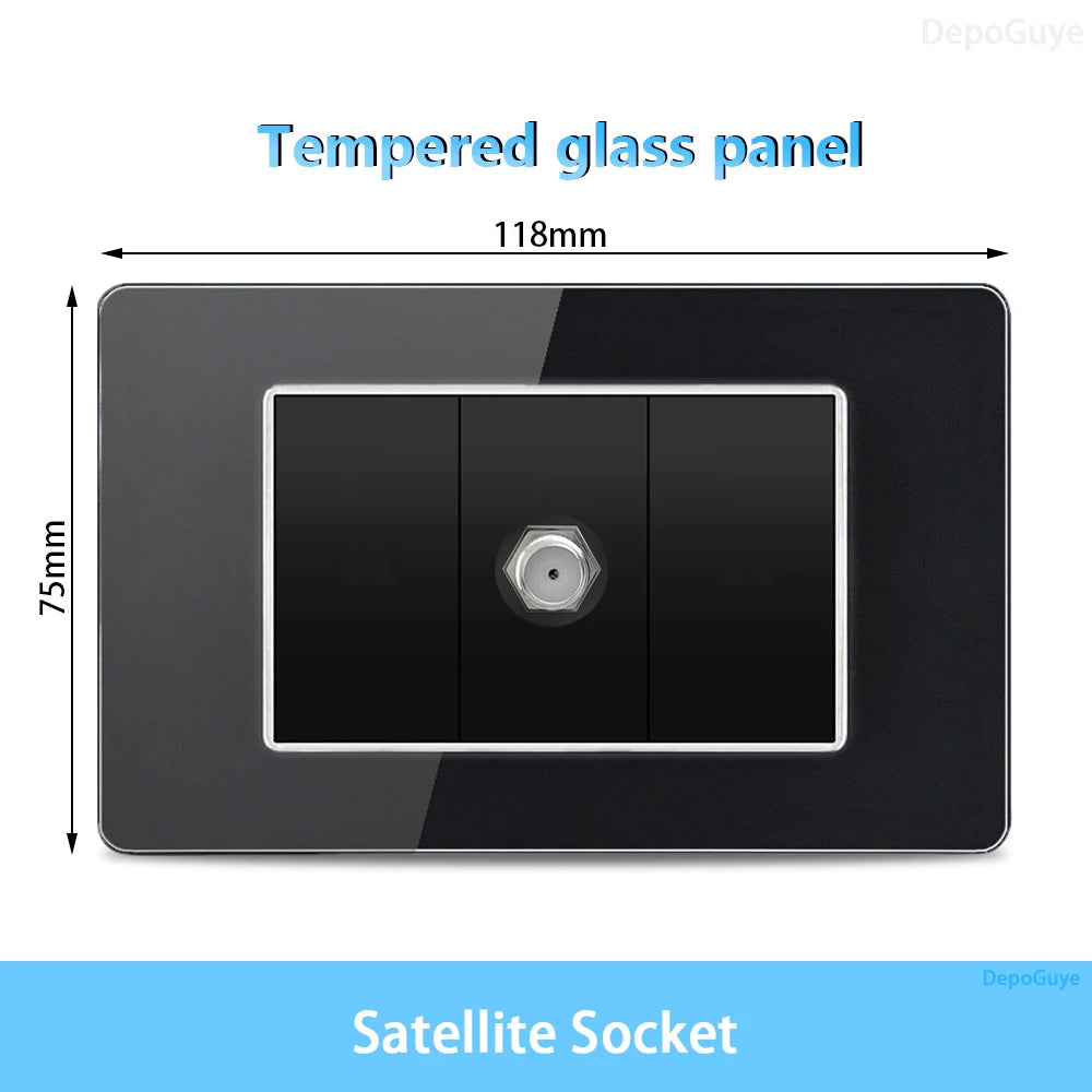 American Thai Standard USB Type-C 20W Fast Charging Power Outlet, Mexico with Smart USB C 3A Socket Wall Electric Light Switch