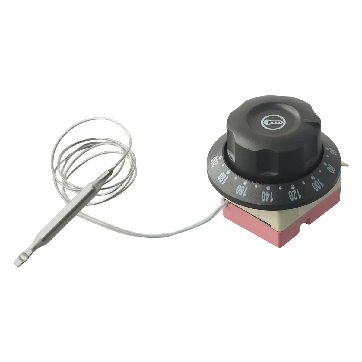 Electric Oven Thermostat Adjustable Temperature Controller Switch 60-200℃ 2 Pin 60-200 Degrees Electric Oven Fryer Knob Thermost