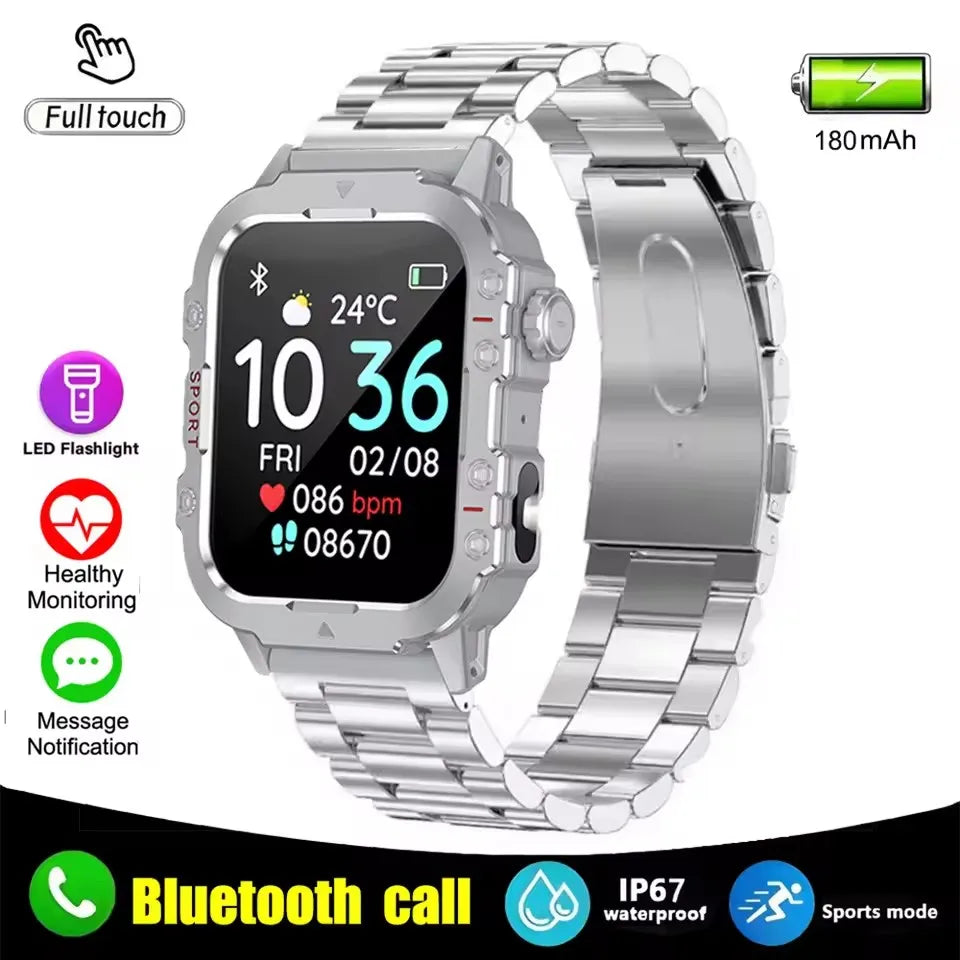 2026 Smart Watch Android Phone 1.44'' Inch Color Screen Bluetooth Call Blood Oxygen/Pressure Monitoring Smart Watch Women Men