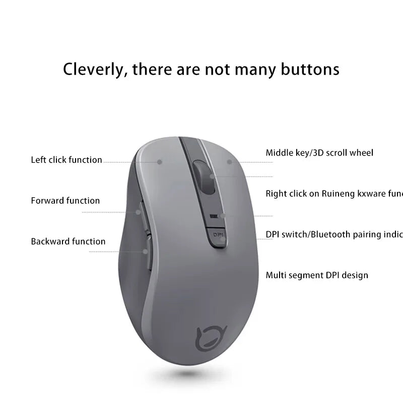 Mouse Lenovo Xiaoxin M1 Rock Gray Silent Wireless Mouse Wireless Mouse Office Mouse