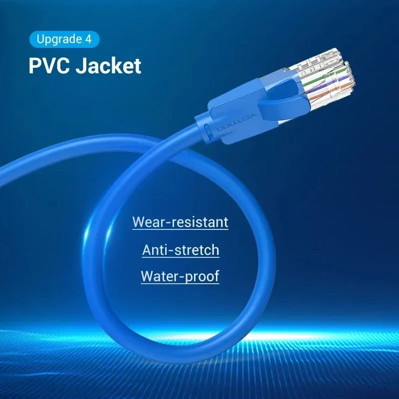 Vention Cat6 Ethernet Cable Gigabit High Speed 1000Mbps Internet Cable RJ45 Shielded Network LAN Cord for PC PS5 PS4 PS3 Xbox