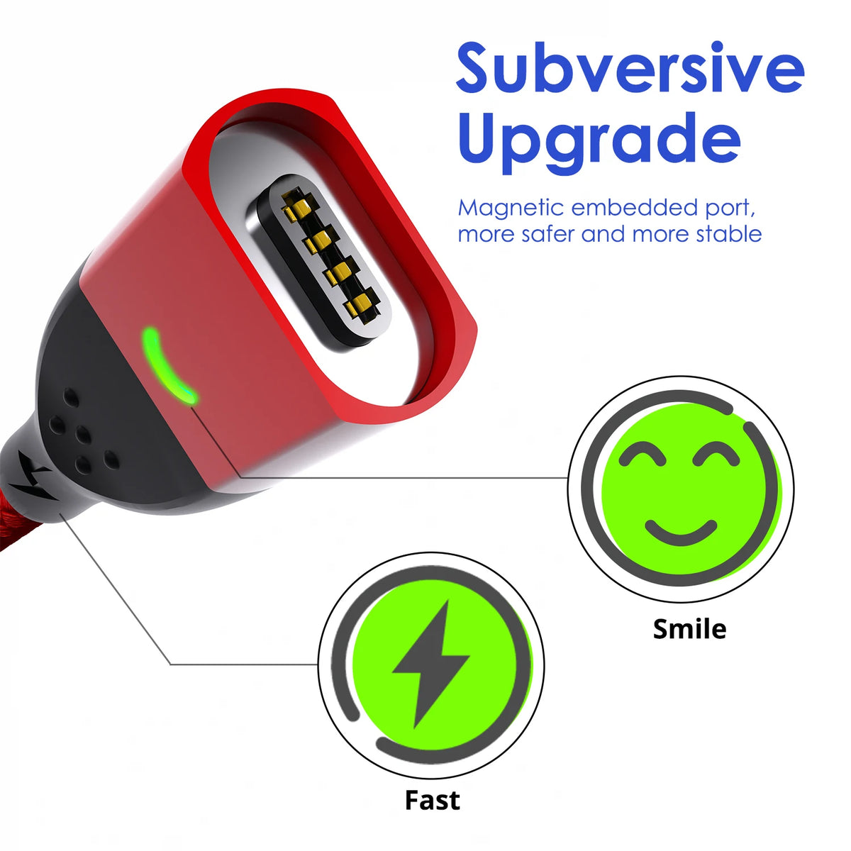 FONKEN Magnetic Micro USB Type C Cable Fast Charging Data Wire Cord Magnet Charger USB Type C Cable For Huawei xiaomi 13 pro