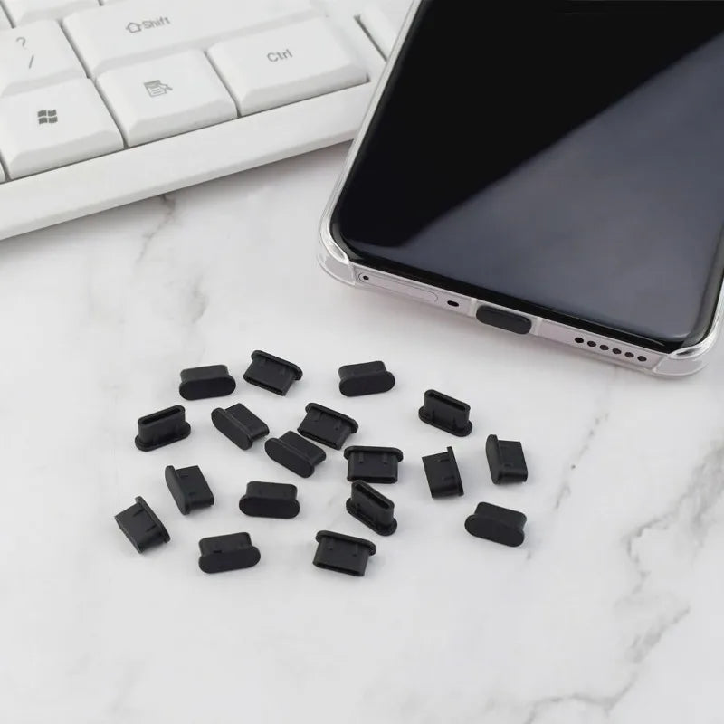 Type C Dust Plug Silicone Anti Dust Cover Cap for Smartphone Tablet USB C Charging Port Protector Phone Accessories USB C Plugs