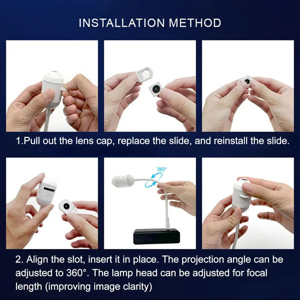 USB Starry Sky Projector Lamp with Clear Image Starry Sky Projector Touch Control 2-in-1 Night Light And Star Projector