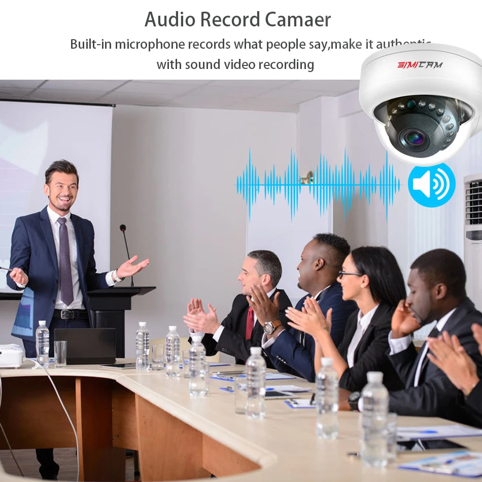 4K Poe Dome Security IP Camera With Audio 48V POE/DC 12V 4MP/5MP/8MP Super HD Infrared Night Vision Video Surveillance for Nvr