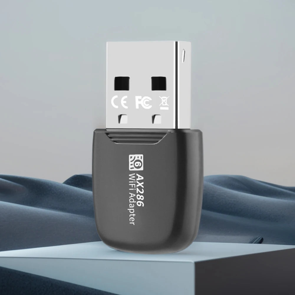 WIFI 6 USB Dongle Mini USB WiFi Card Adapter Driver Free Wi-Fi Lan Adapter 2.4GHz 286.8Mbps For PC Laptop Windows 7 10 11