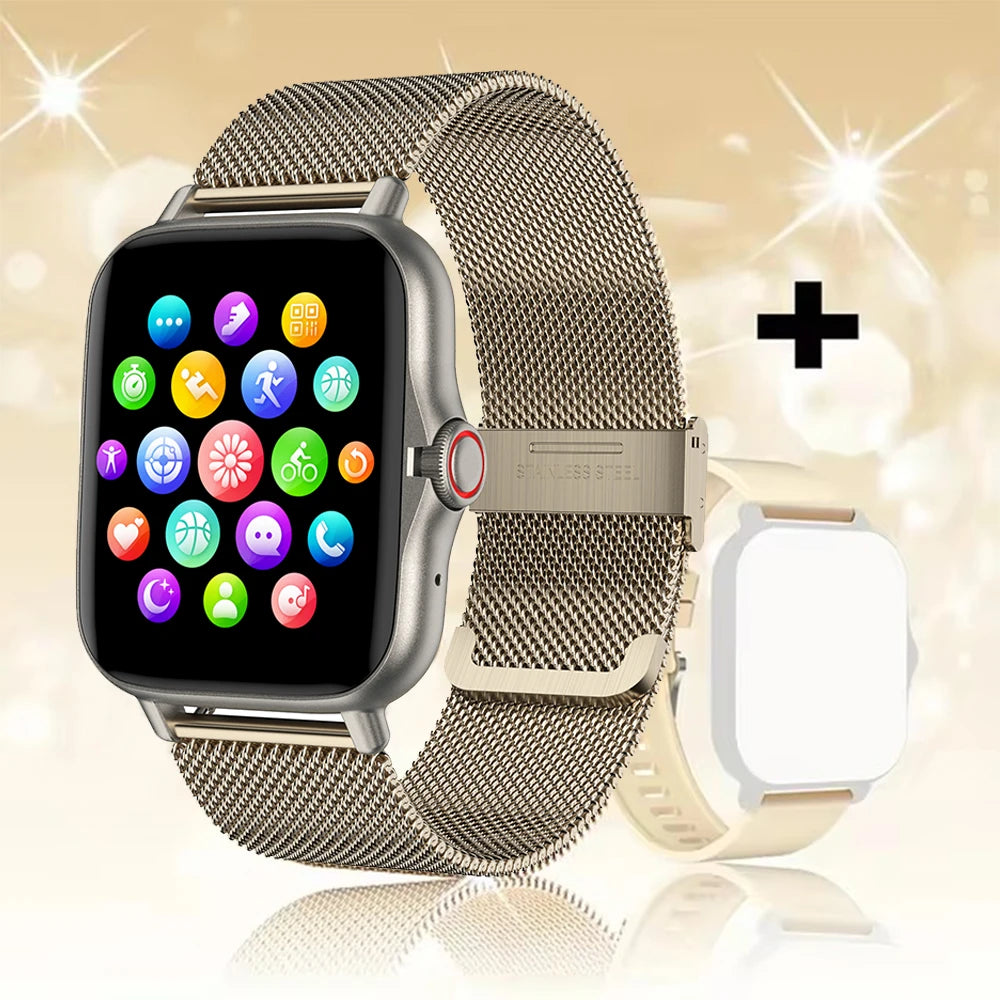 2026 Smart Watch Android Phone 1.44'' Inch Color Screen Bluetooth Call Blood Oxygen/Pressure Monitoring Smart Watch Women Men